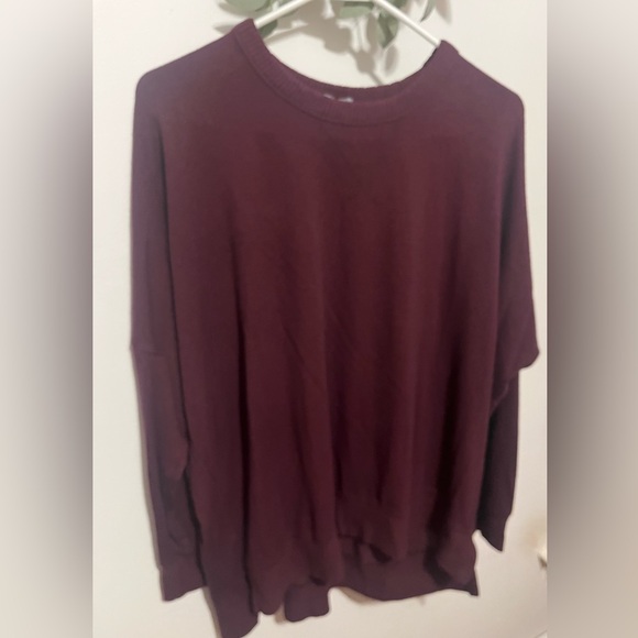 aerie Tops - Aerie Women’s Oversized Burgundy Knit Top, Size Medium